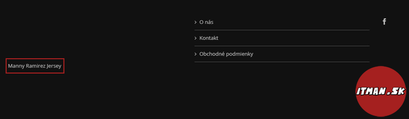 Cudzí odkaz na web umiestený vo footeri
